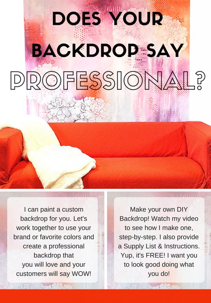 Custom Painted Backdrops for webinar & video entrepreneurs