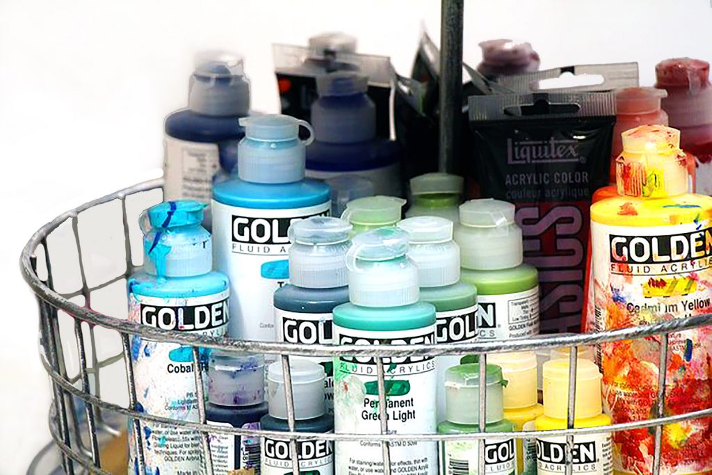 How To Store and Organize Art Supplies: Paint Tubes & Bottles | www.dianadellos.com - gain several new ideas for organizing art supplies in this 6-part series