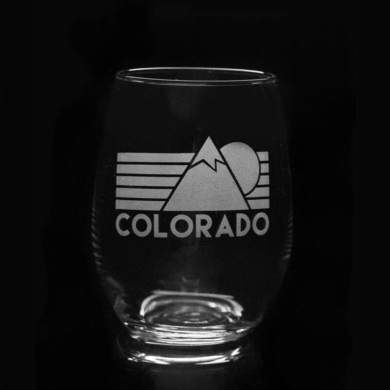 Stemless Wine Glass - Colorado Stripes